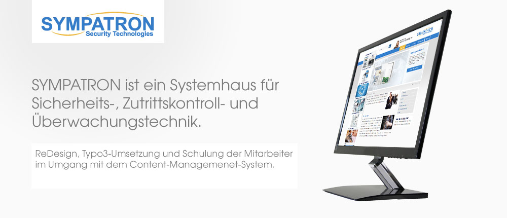 Referenz: Internetseite in Typo3 für Sympatron GmbH